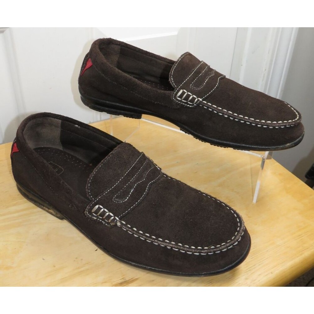 FootJoy Club Casuals Brown Suede Leather Penny Loafers Golf Mens 10.5M